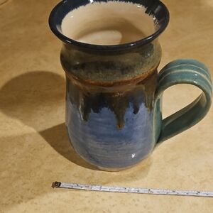 JW PEI Blue and Green Ceramic Mug